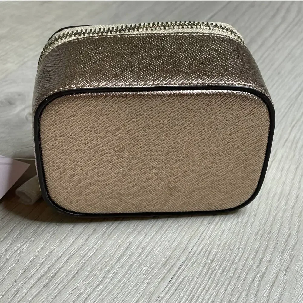 Kate Spade Staci Travel jewelry holder small Box Glittering Rose Metallic